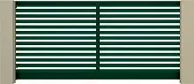 Зеленые металлические откатные ворота Alutech 2500x2000 зеленый